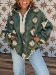 Lina Halvglidelås Plysjgenser